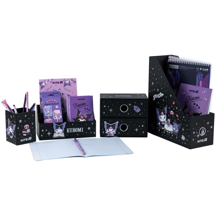 Настольный набор Kite Kuromi 4 предмета, картон (HK25-357)