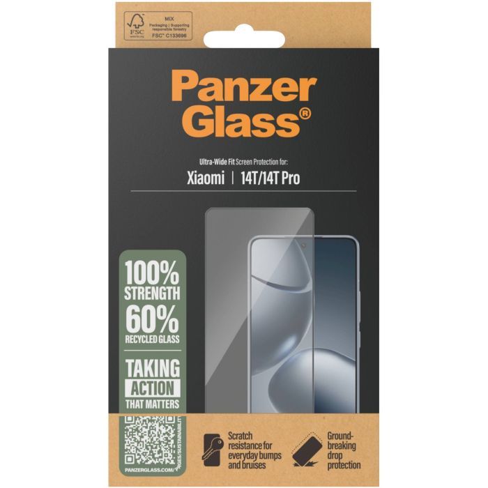Стекло защитное PANZERGLASS Xiaomi 14T | 14T Pro Ultra-Wide Fit (PG_PGRNUWFG58319) изображение 4
