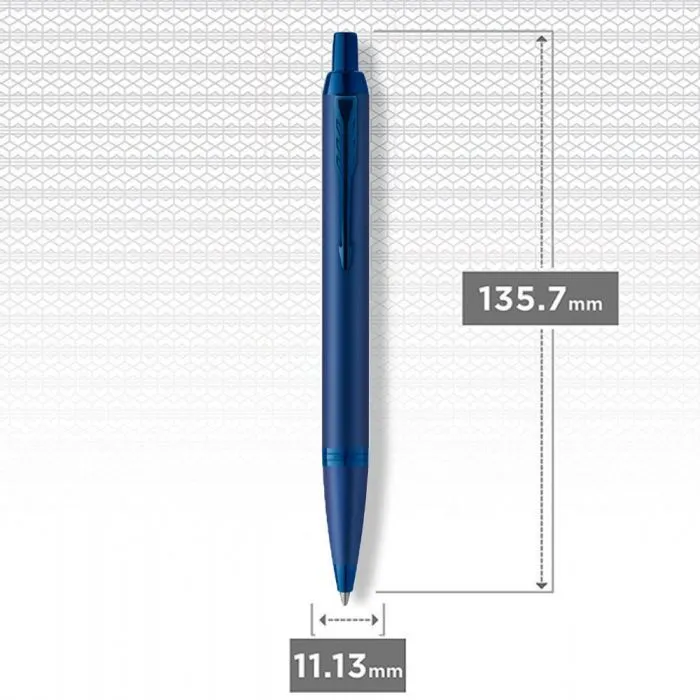 Ручка шариковая Parker IM 17 Professionals UKRAINE Monochrome Blue BP Трезубец (28132_T001y) изображение 3
