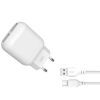 Зарядное устройство XO 2xUSB 2.4A + cable USB to Micro 5P white (L78-M-WH)