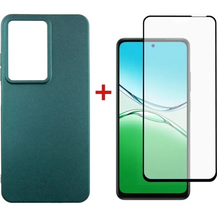 Чехол для мобильного телефона Dengos Oppo A5 4G Case Soft + Glass (Green) (DG-KM-154)