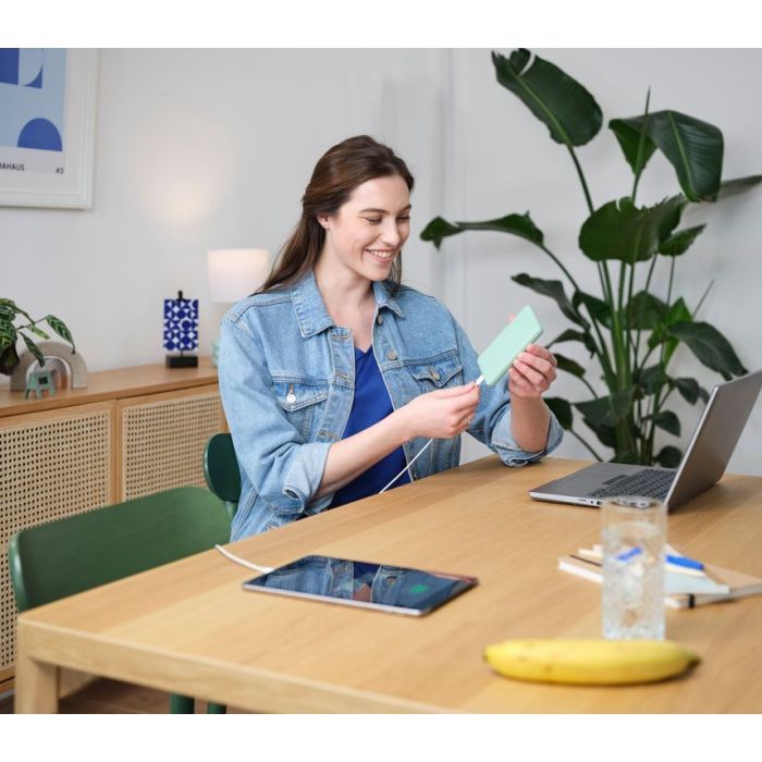 Батарея універсальна Trust 10000mAh Primo ECO, 2хUSB-A/USB-C, 15W, green (25029_TRUST) зображення 2