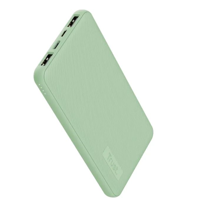 Батарея універсальна Trust 10000mAh Primo ECO, 2хUSB-A/USB-C, 15W, green (25029_TRUST) зображення 4
