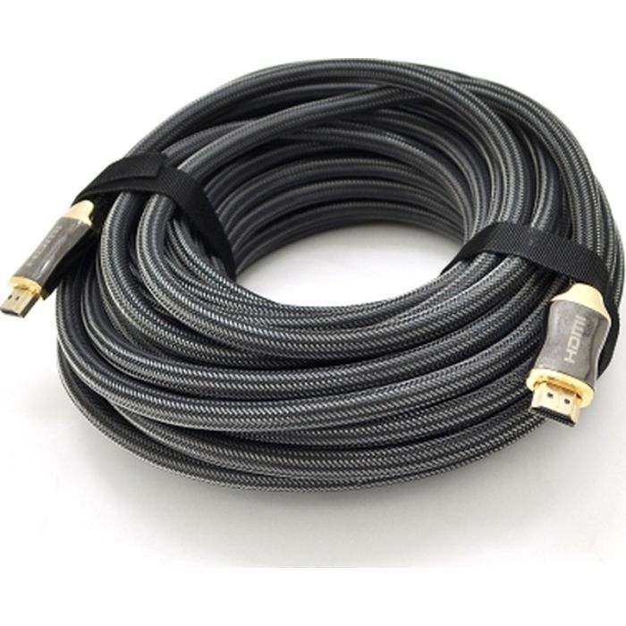 Кабель мультимедійний HDMI M to HDMI M 20.0m V2.0 4K black VEGGIEG (YT-HDMI(M)/(M)HX-20/19709)