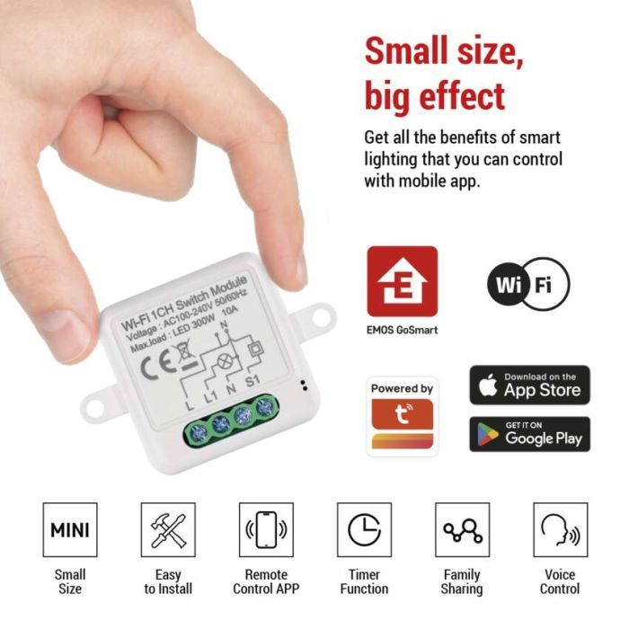 Модуль управління розумним будинком EMOS H5105 WiFi 1-Channel (H5105) зображення 11