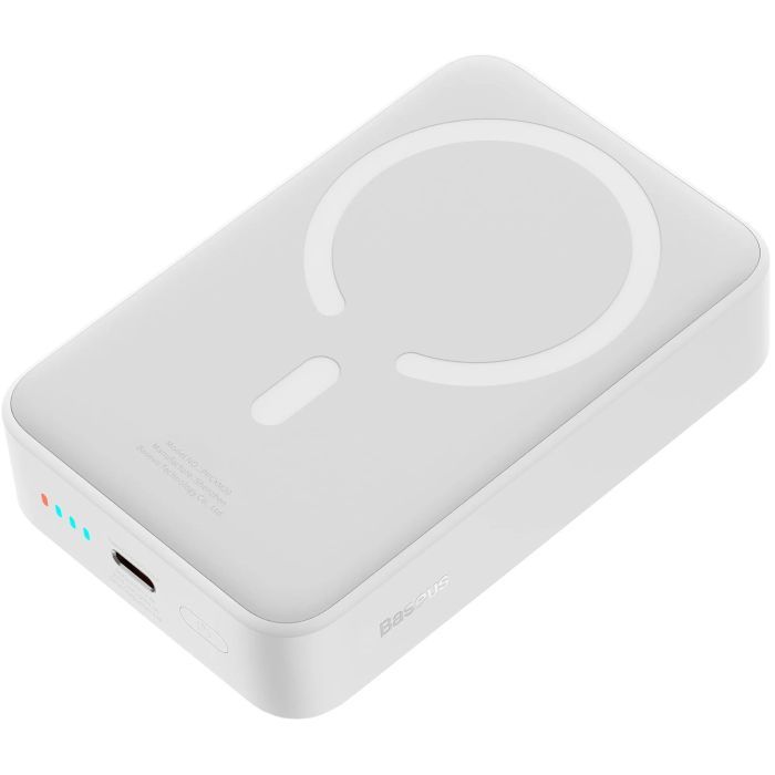 Батарея універсальна Baseus Magnetic Mini Wireless 20000mAh 20W, White (PPCX150002) зображення 6
