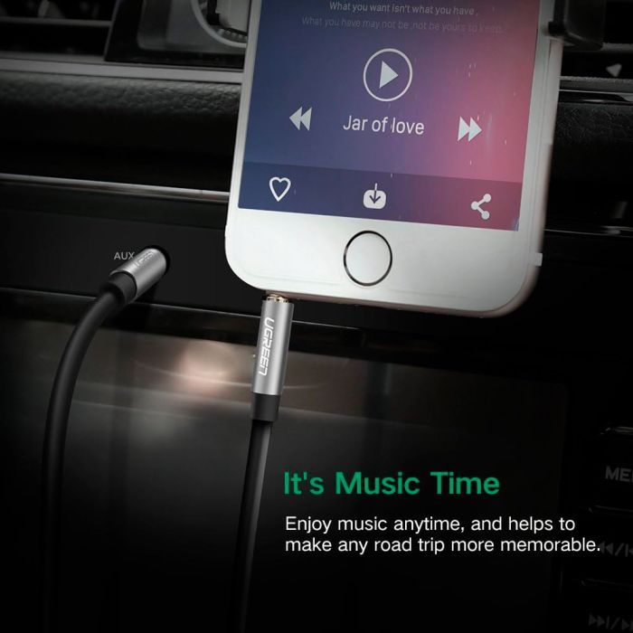 Кабель мультимедійний 3.5mm M to 3.5mm M 1.5m AV119 black Ugreen (10734) зображення 5 Кабель мультимедійний 3.5mm M to 3.5mm M 1.5m AV119 black Ugreen (10734) зображення 5