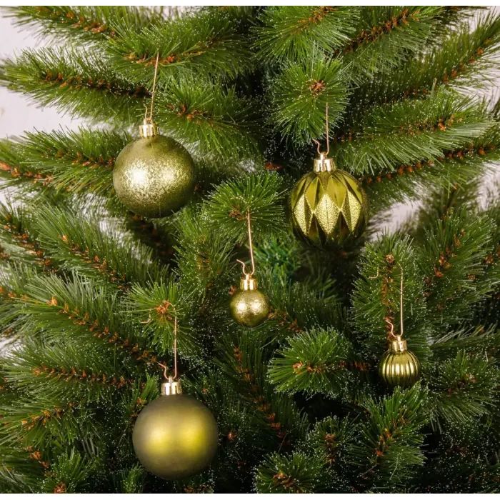 Ялинкова іграшка Chomik пластикові кульки компл. 44шт, 3/6см, срібні (5900779877726_1) зображення 3