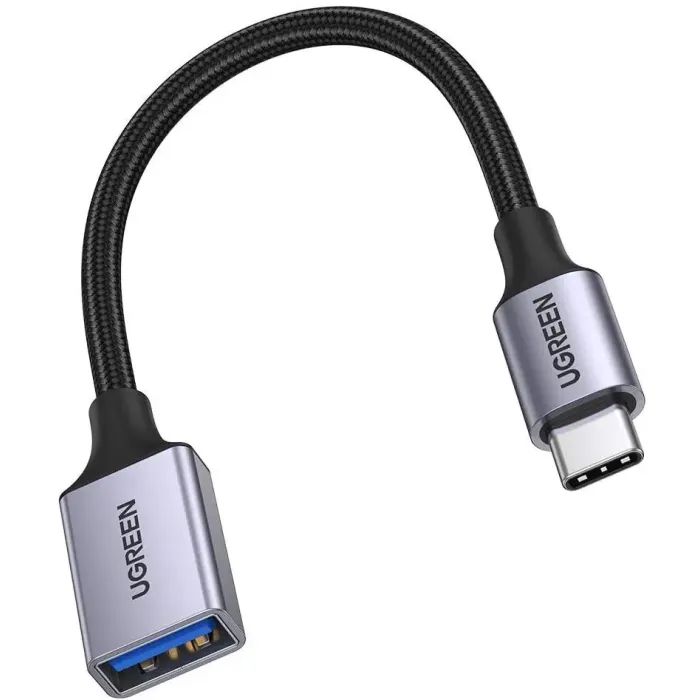 Перехідник OTG USB 3.0 AF to USB-C 0.1m US378 black Ugreen (70889) зображення 2