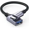 Перехідник OTG USB 3.0 AF to USB-C 0.1m US378 black Ugreen (70889)