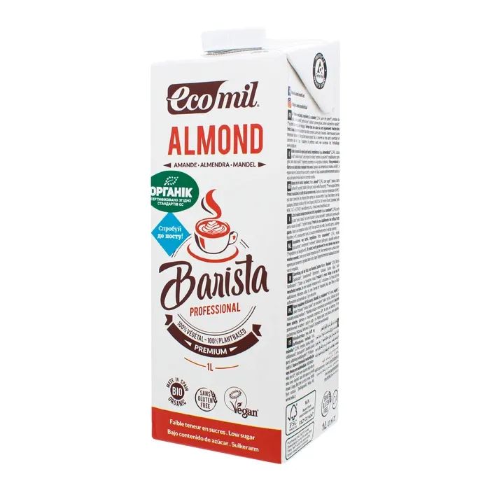 Молоко рослинне Ecomil Органічне з мигдалю Бариста 1 л (192796)