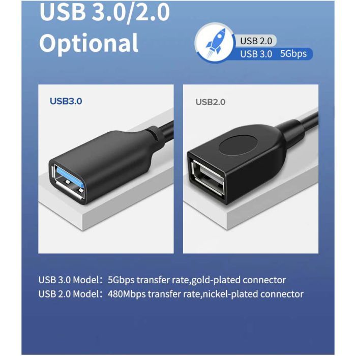 Дата кабель USB 2.0 AM/AF 0.5m Cabletime (CA915156) изображение 6