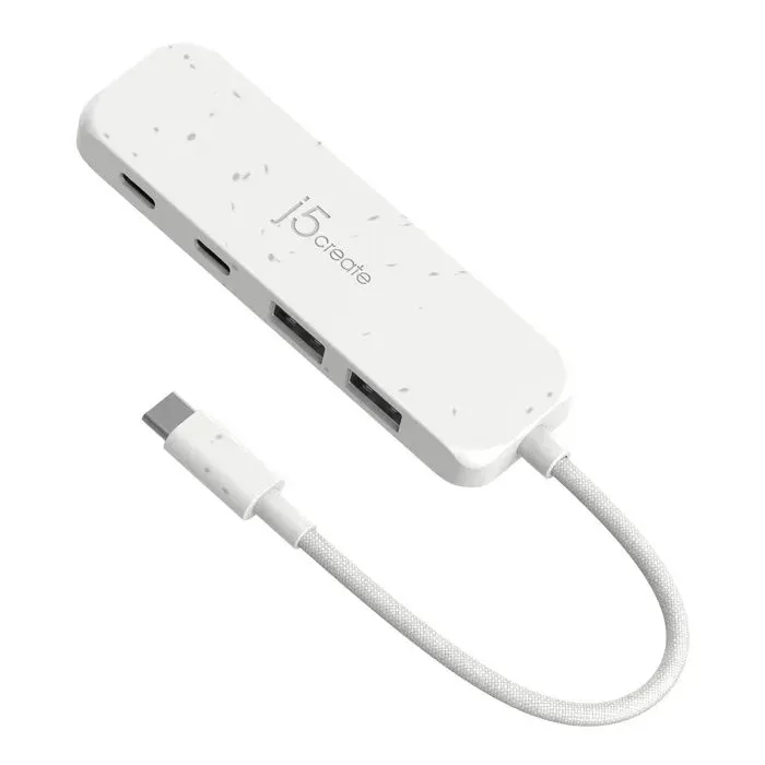 Концентратор J5create USB-C to 2xUSB-A + 2xUSB-C 3.2 10Gbps white (JCH342EW-N)