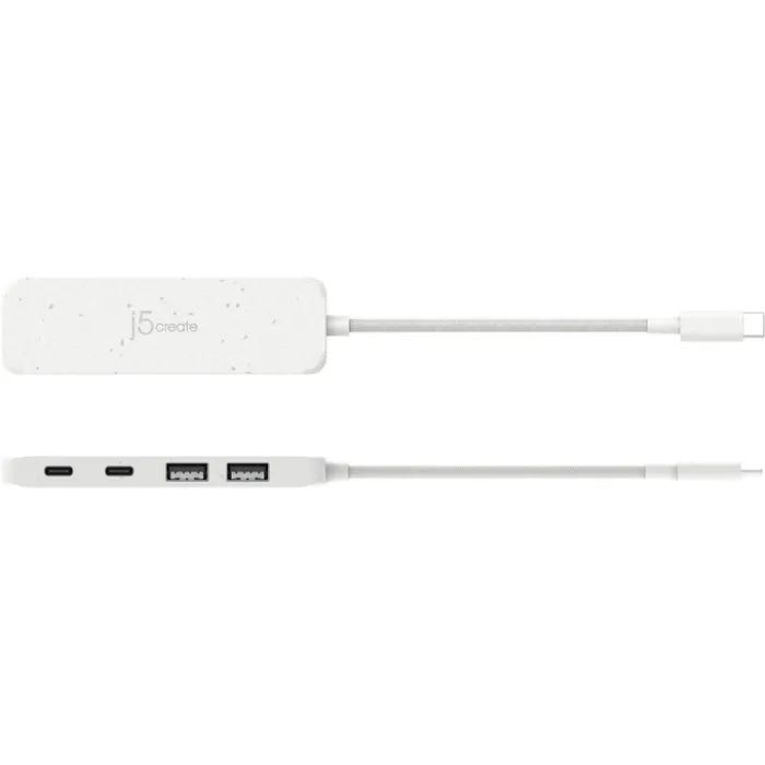 Концентратор J5create USB-C to 2xUSB-A + 2xUSB-C 3.2 10Gbps white (JCH342EW-N) изображение 4