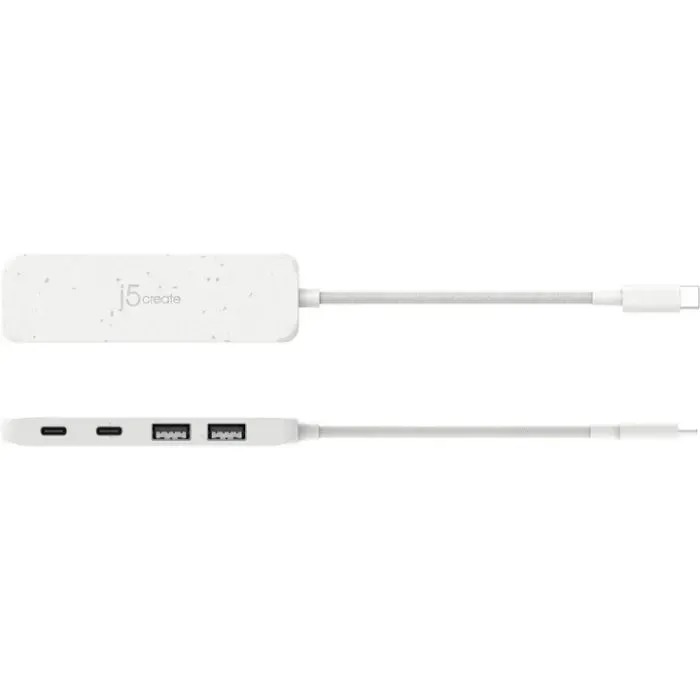 Концентратор J5create USB-C to 2xUSB-A + 2xUSB-C 3.2 10Gbps white (JCH342EW-N) зображення 4