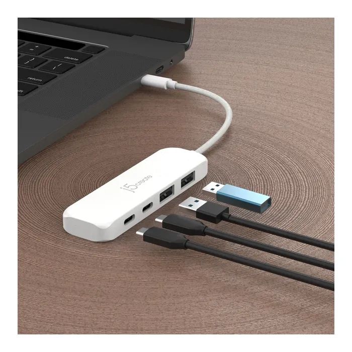 Концентратор J5create USB-C to 2xUSB-A + 2xUSB-C 3.2 10Gbps white (JCH342EW-N) изображение 5