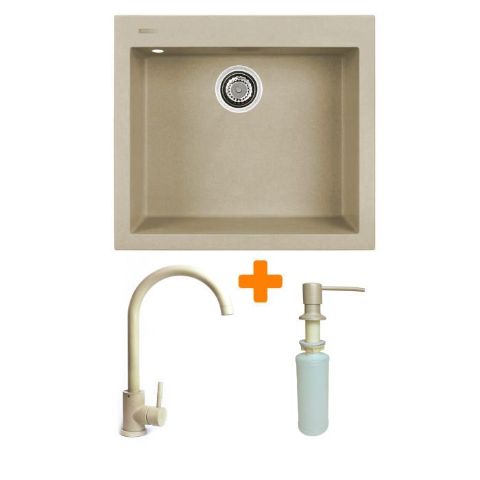 Мойка кухонная Adamant Univer Сахара + змішувач + дозатор (4824296902102)