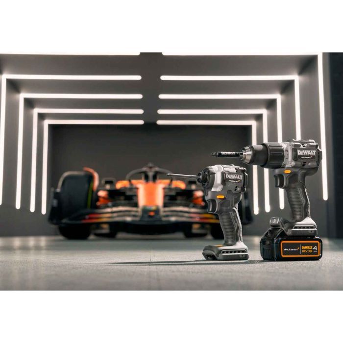 Набор электроинструментов DeWALT McLaren F1, 18V XR Li-lon, 2шт. кейс, 2 АКБ, ЗУ (DCK200MM2T) изображение 12