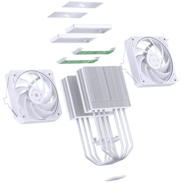 Кулер для процессора JONSBO HX6280 White изображение 11