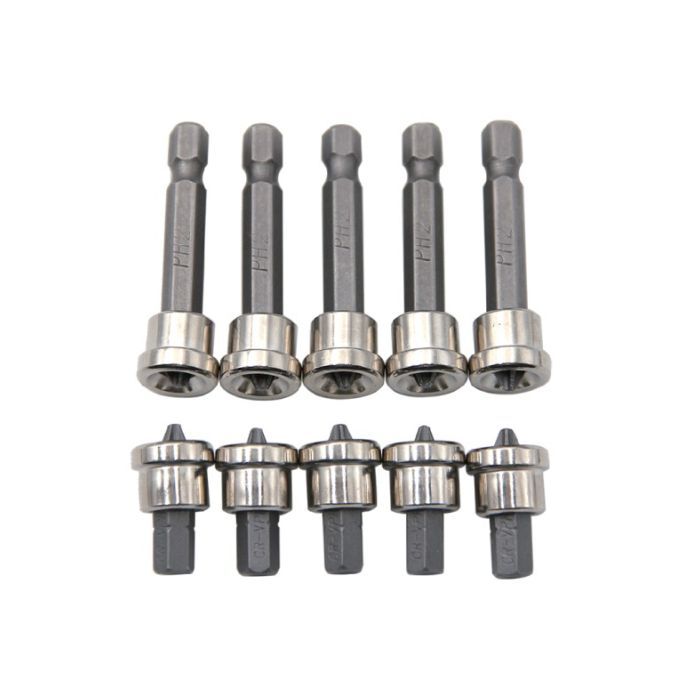 Набор бит YOSO YOSO-410 PH-2 с стопором, 5шт. 20мм; 5шт. 50мм (YT40334)