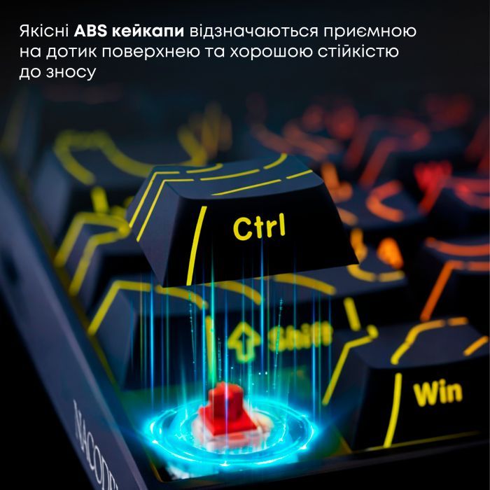 Клавіатура Ajazz NK68 Red Switch USB UA Black (NK68-R-S-B) зображення 10