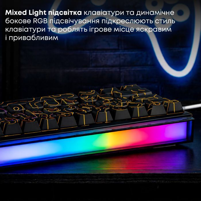 Клавіатура Ajazz NK68 Red Switch USB UA Black (NK68-R-S-B) зображення 9