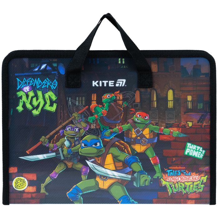 Папка - портфель Kite на блискавці A4 Ninja Turtles, 1 відділення (NT25-202)
