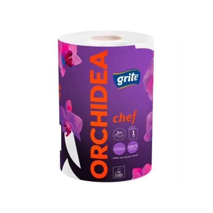 Бумажные полотенца Grite Orchidea Chef 3 слоя 1 рулон (4770023348385)
