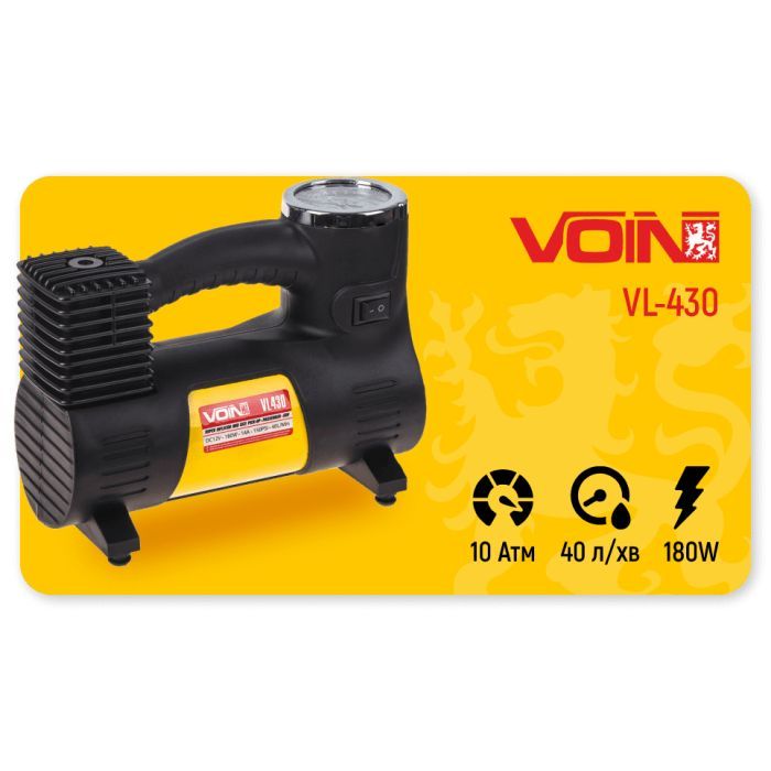 Автомобільний компресор VOIN VL-430 150psi/14A/40л (VL-430) зображення 11