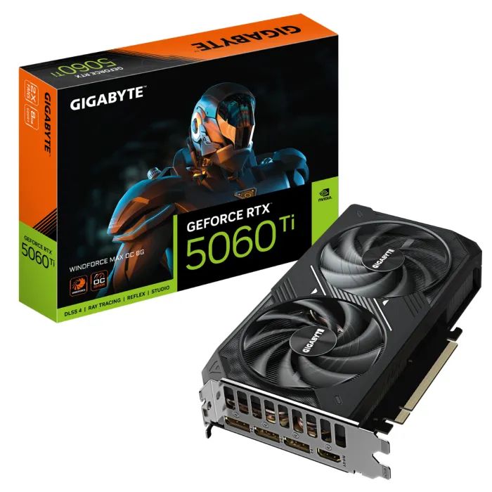 Видеокарта GIGABYTE GeForce RTX5060Ti 8Gb WINDFORCE MAX OC (GV-N506TWF2MAX OC-8GD) изображение 10