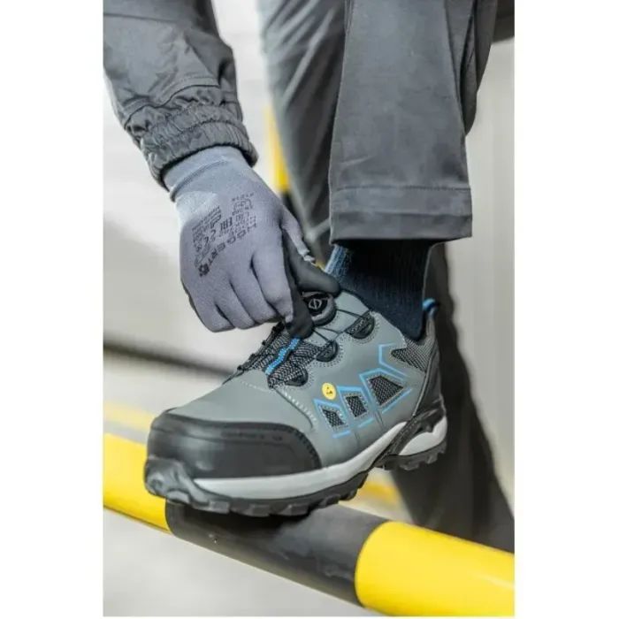 Защитные перчатки Hoegert BODE HT5K762-11 из нейлона/спандекса покрыты микропенным нитрилом темно-серые, 11 (HT5K762-11) изображение 4