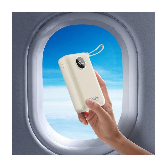 Батарея універсальна Dudao 20000mAh K14+ 22.5W, PD, QC, USB-A, USB-C(In/Out), with built-in USB-C/Lightning cables, White (6977196680023) зображення 7