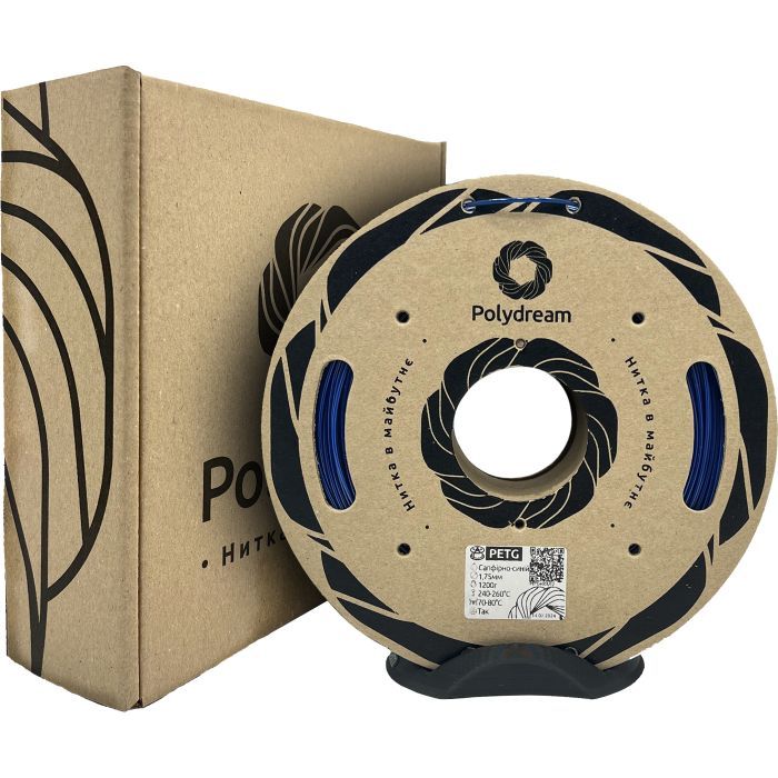 Пластик для 3D-принтера Polydream PETG 1,75mm 1,2кг Blue (2100000017614) зображення 2