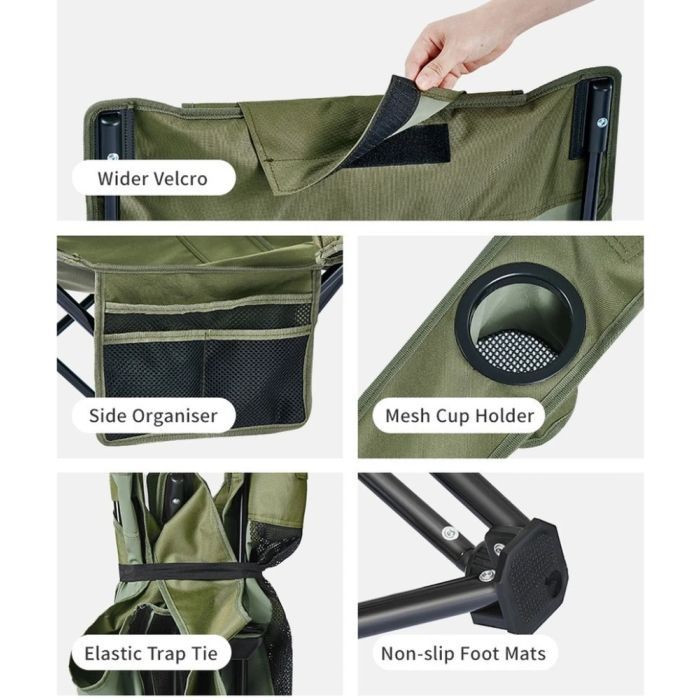 Кресло складное Naturehike CNK2550JJ023 Nightfall T05, сталь, хакі (6977465865700) изображение 4