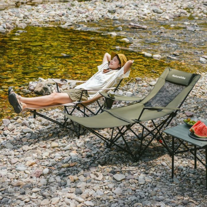 Кресло складное Naturehike CNK2550JJ023 Nightfall T05, сталь, хакі (6977465865700) изображение 6