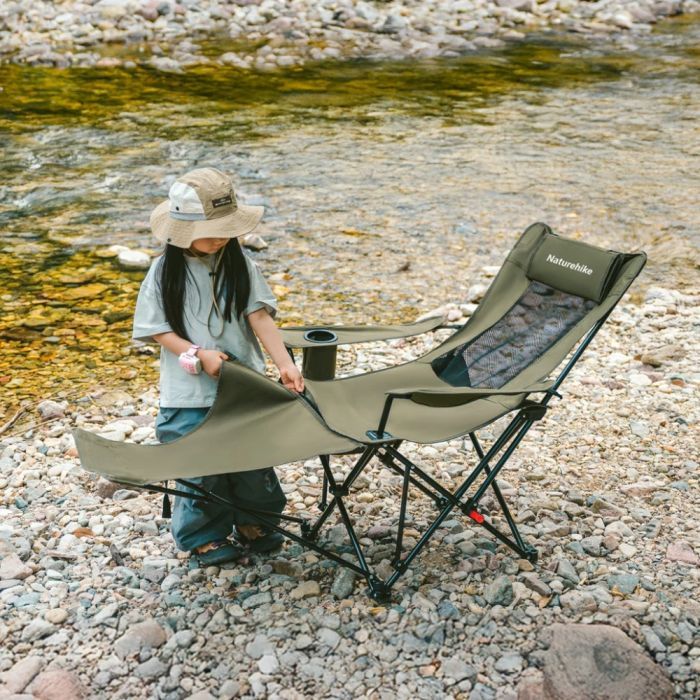 Кресло складное Naturehike CNK2550JJ023 Nightfall T05, сталь, хакі (6977465865700) изображение 8