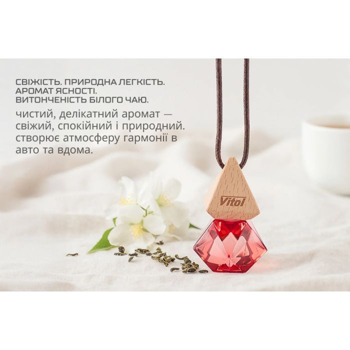 Ароматизатор для автомобіля VITOL Air WhiteTea 8мл (VBA06) зображення 3