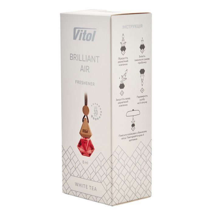 Ароматизатор для автомобіля VITOL Air WhiteTea 8мл (VBA06) зображення 6