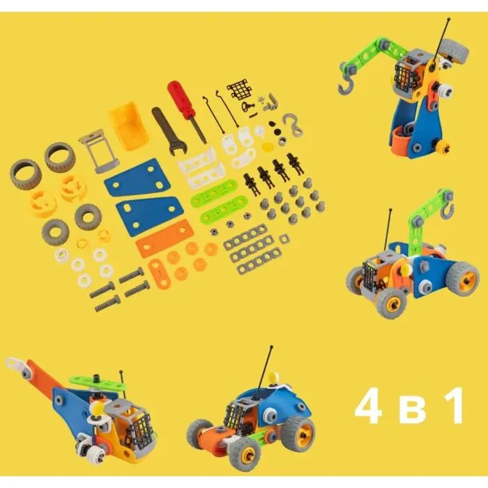 Конструктор Otamanko гибкий Грайко-собиратель 4-в-1, 81 деталь (J-7717) изображение 21