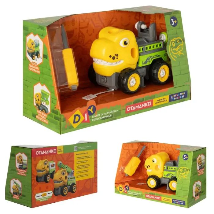 Конструктор Otamanko Машинка-конструктор Тиранозавр кран Желтый/зеленый (OTA-121TR) изображение 5