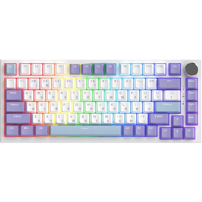 Клавіатура Ajazz AK820 Sea Salt Switch RGB USB-C UA White (AK820-SS-PWB)