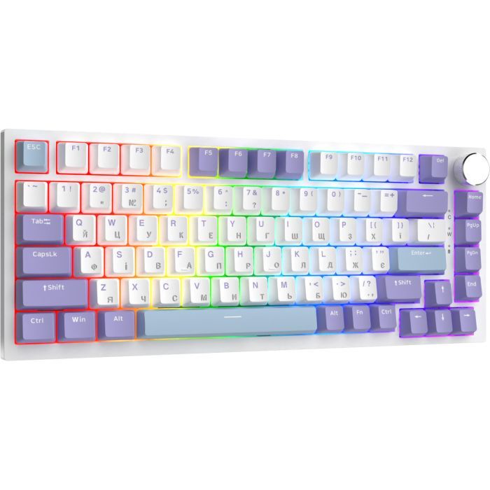 Клавіатура Ajazz AK820 Sea Salt Switch RGB USB-C UA White (AK820-SS-PWB) зображення 5