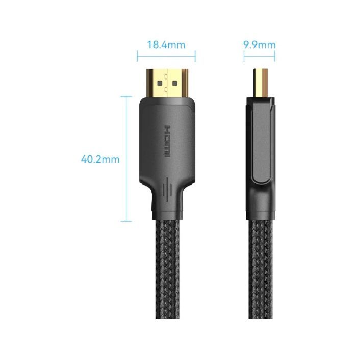 Кабель мультимедійний HDMI M to HDMI M 12.0m V2.0 4K30Hz braided Vention (ALLBM) зображення 2