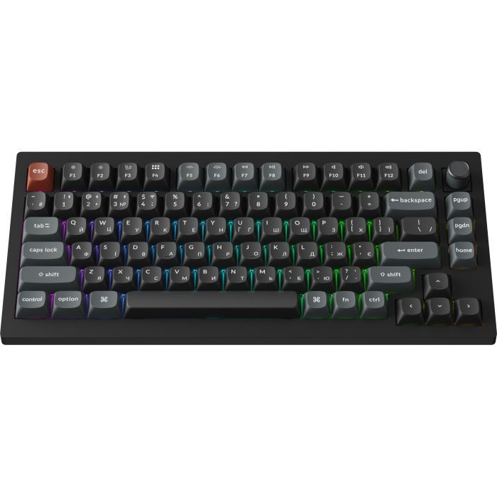 Клавіатура Keychron V1 Ultra Keychron Red Switch RGB UA Black (V1U-D1-UA) зображення 2
