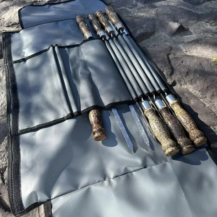 Шампур Metalzavod Набір Арго 6/1/1 чорна ручка в сірому чохлі (N6-1-1-SHMP-ARGO-07-BL) изображение 5