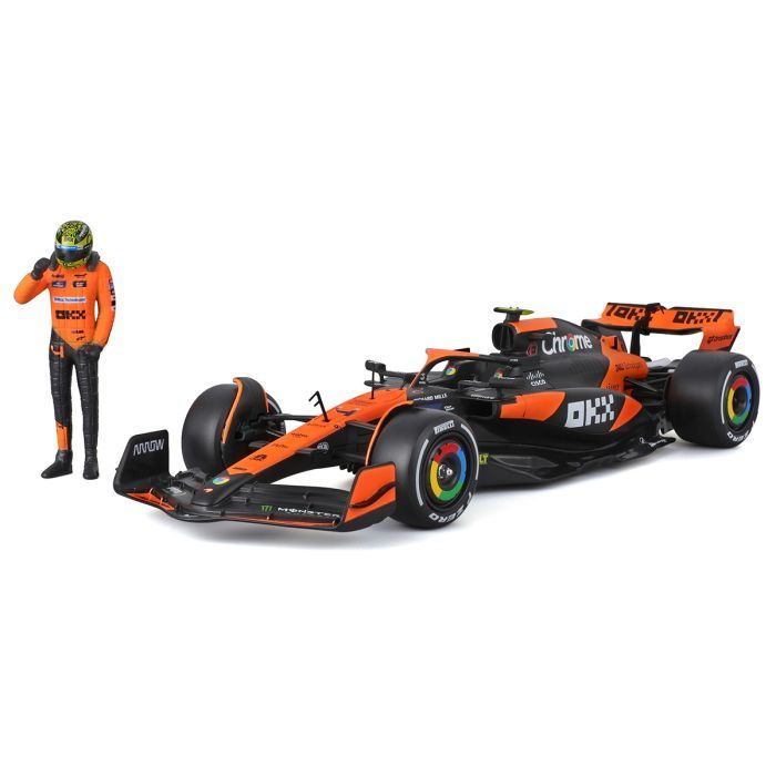 Масштабна модель автомобіля Bburago Автомодель з фігуркою - McLaren MCL38, 1:24 (18-28040) зображення 5