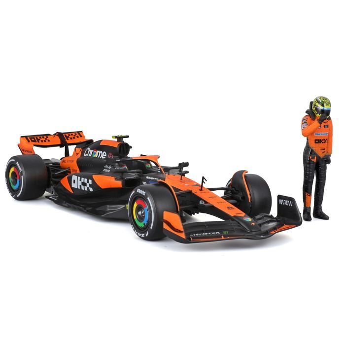 Масштабна модель автомобіля Bburago Автомодель з фігуркою - McLaren MCL38, 1:24 (18-28040) зображення 8