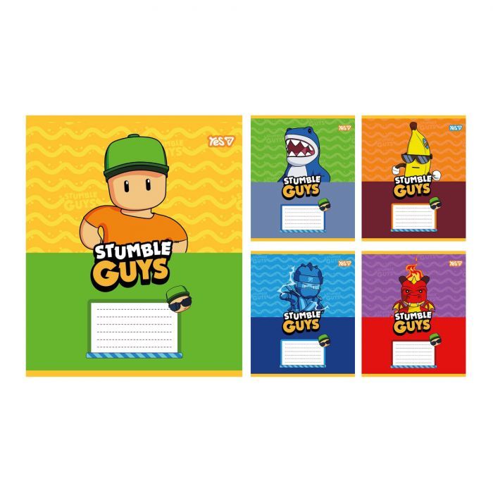 Зошит Yes Stumble Guys А5 12 аркушів клітинка (768728)