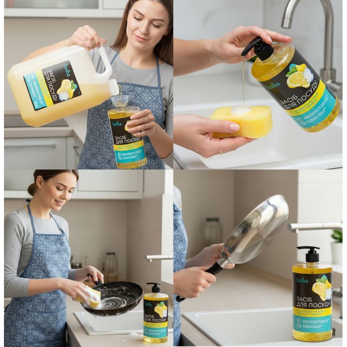 Средство для ручного мытья посуды Luma Яблоко 1 л (LD-12) изображение 6