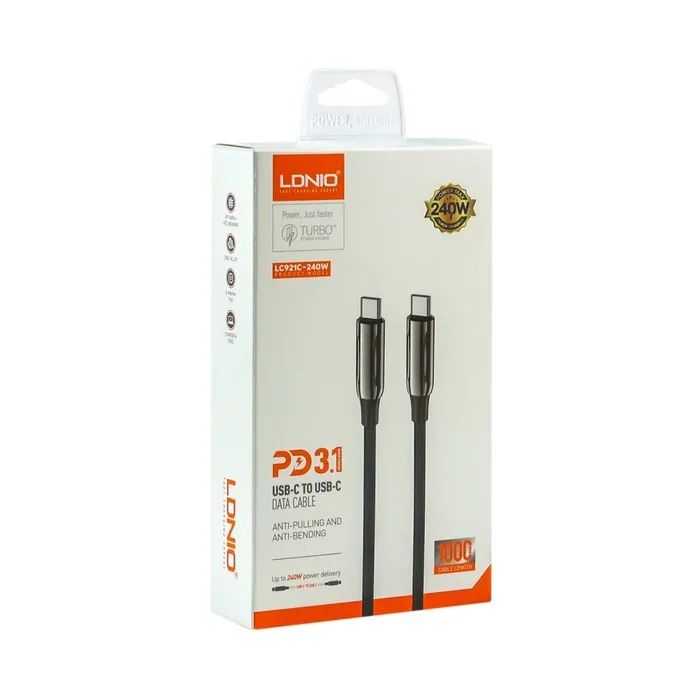 Дата кабель USB-C to USB-C 240W PD3.1 E-marker LDNIO (LC921-240W) изображение 2